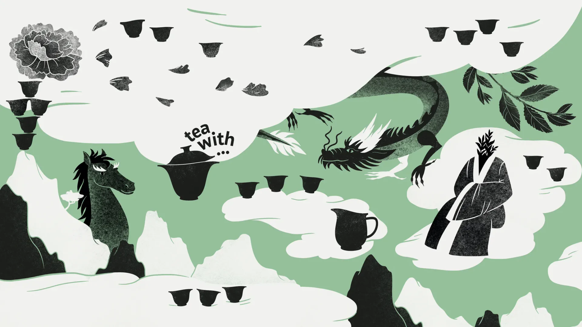Illustrations for a project dedicated to Chinese Tea